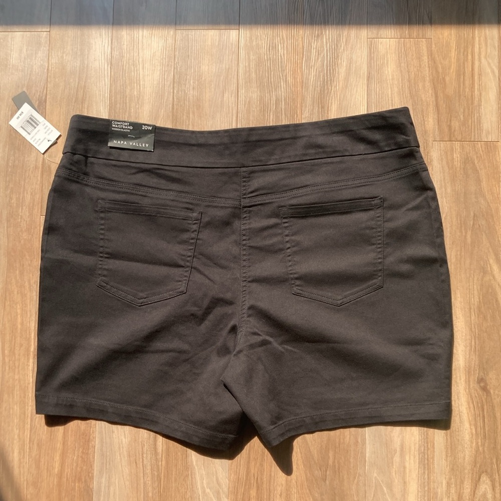 Napa Valley short black comfort waistband hidden elastic pull on 20W - Picture 7 of 16